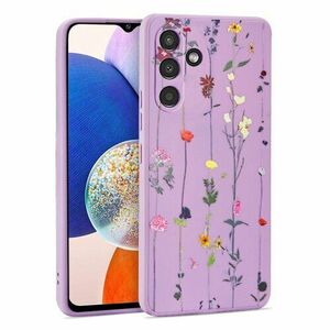 Puzdro Tech-Protect Samsung Galaxy A14 4G/5G, Lúčne kvety - fialové vyobraziť