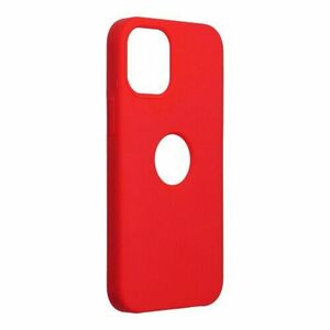 Puzdro Liquid TPU iPhone 12 Mini (5.4) - červené (výrez na logo) vyobraziť