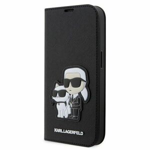 Karl Lagerfeld PU Saffiano Karl and Choupette NFT Book Pouzdro pro iPhone 13 Pro Max Black vyobraziť