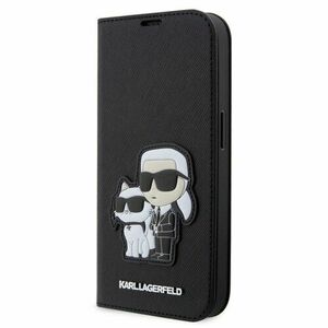 Karl Lagerfeld PU Saffiano Karl and Choupette NFT Book Pouzdro pro iPhone 14 Pro Max Black vyobraziť