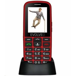 EVOLVEO EasyPhone EG, mobilný telefón pre seniorov s nabíjacím stojanom, červená vyobraziť