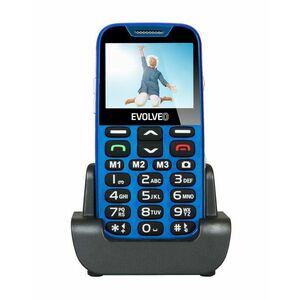 EVOLVEO EasyPhone XD, mobilný telefón pre seniorov s nabíjacím stojanom (modrá farba) vyobraziť