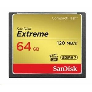 SanDisk Compact Flash 64GB Extreme (R: 120/W: 85 MB/s) UDMA7 vyobraziť