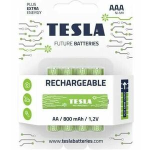 TESLA BATTERIES AAA GREEN+ RECHARGEABLE (HR03/BLISTER FOIL 4 PCS) vyobraziť