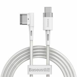 Baseus Zinc magnetický kábel L-shape MacBook Power / USB-C 60W 2m, biely (CATXC-W02) vyobraziť