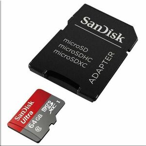 SanDisk MicroSDXC karta 64GB Ultra (80MB/s, Class 10, Android) + adaptér vyobraziť