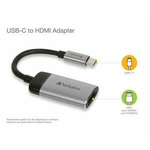 Verbatim adaptér USB-C 3.1 GEN 1 na HDMI 4K(F), 10cm kabel vyobraziť
