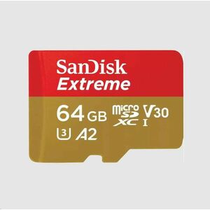 SanDisk micro SDXC karta 64GB Extreme (170 MB/s Class 10, UHS-I U3 V30) + adaptér vyobraziť
