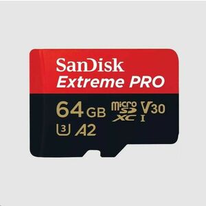 SanDisk micro SDXC karta 64GB Extreme PRO (200 MB/s Class 10, UHS-I U3 V30) + adaptér vyobraziť