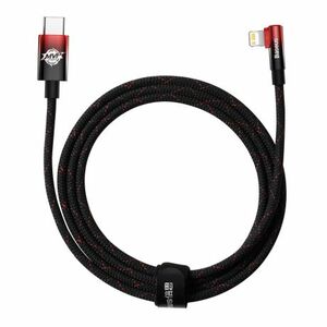 Baseus MVP Elbow kábel USB-C / Lightning 20W 2m, čierny/červený vyobraziť