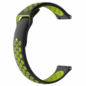 BStrap Silicone Sport remienok na Huawei Watch GT3 42mm, black/green (SXI001C0108) vyobraziť