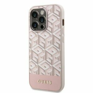 Guess PU G Cube MagSafe Kompatibilní Zadní Kryt pro iPhone 13 Pro Pink vyobraziť