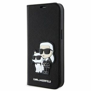 Karl Lagerfeld PU Saffiano Karl and Choupette NFT Book Pouzdro pro iPhone 13 Black vyobraziť