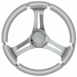 Osculati B Soft Polyurethane Steering Wheel Grey/Stainless Steel 350mm vyobraziť