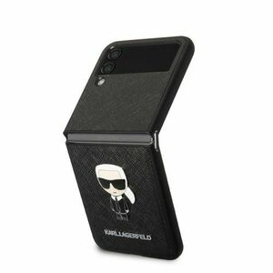 Puzdro Karl Lagerfeld PU Saffiano Ikonik Samsung Galaxy Z Flip 4 - čierne vyobraziť