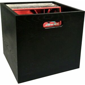 Music Box Designs "Black Magic" India Ink Colored Oak 12 inch Vinyl Storage Box Box Box na LP platne vyobraziť