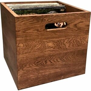 Music Box Designs A Whole Lotta Rosewood (oiled)- 12 Inch Oak Vinyl Record Storage Box vyobraziť