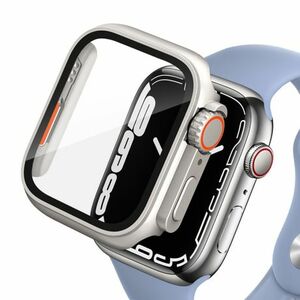 Tech-Protect Defense 360 puzdro s ochranným sklom na Apple Watch 7/8 45mm, titanium vyobraziť