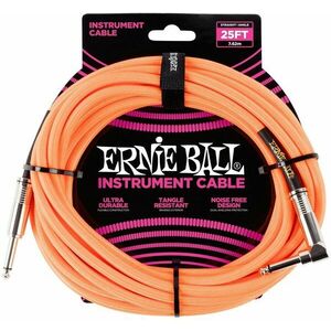 Ernie Ball P06067 Oranžová 7, 5 m Rovný - Zalomený vyobraziť