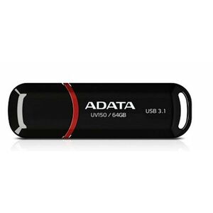 ADATA Flash Disk 64GB UV150, USB 3.1 Dash Drive (R: 90/W: 20 MB/s) čierna vyobraziť