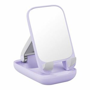 Baseus Seashell stojan na mobil so zrkadlom, fialový vyobraziť