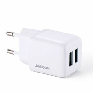 Joyroom Fast Charge sieťová nabíjačka 2x USB 12W 2.4A, biela (L-2A121) vyobraziť