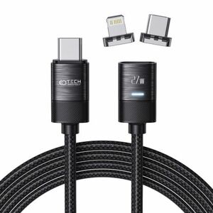 Tech-Protect Ultraboost magnetický kábel USB-C - USB-C / Lightning 27W 3A 2m, čierny vyobraziť