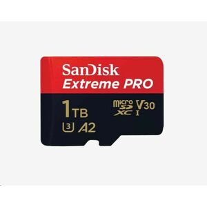 SanDisk micro SDXC karta 1TB Extreme PRO (200 MB/s Class 10, UHS-I U3 V30) + adaptér vyobraziť