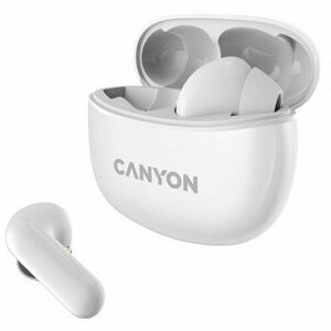 Canyon TWS-5, True Wireless slúchadlá v klasickom dizajne, biele vyobraziť