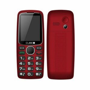 CUBE1 S300 Senior Dual SIM, Červený vyobraziť