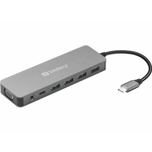 Sandberg USB-C Travel Dock, cestovní dokovací stanice13-v-1 , USB port, HDMI, VGA, Ethernet port... vyobraziť