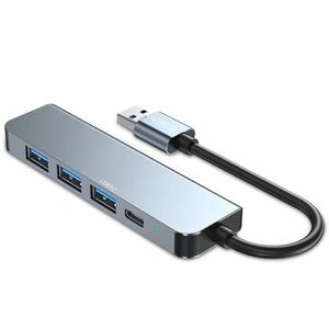 Tech-Protect V0 HUB adaptér 4x USB / USBC-C, šedý vyobraziť