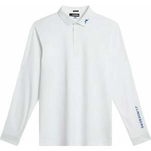 J.Lindeberg Tour Tech Long Sleeve Mens Polo White M Polo košeľa vyobraziť