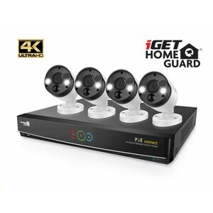 iGET HOMEGUARD HGNVK84904 - Kamerový systém s UltraHD 4K kamerami, IR LED, vonkajšie, set 4x kamera + rekordér vyobraziť