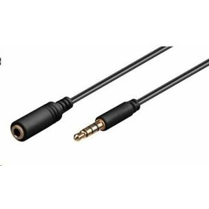 PREMIUMCORD Kábel Jack 3, 5mm 4 pinový M/F 1m pre Apple iPhone, iPad, iPod vyobraziť