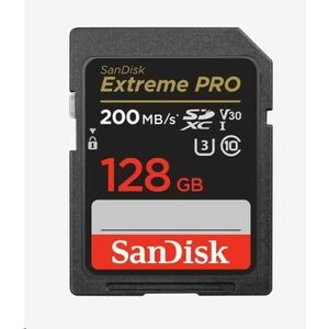 SanDisk SDXC karta 128GB Extreme PRO (200 MB/s Class 10, UHS-I U3 V30) vyobraziť