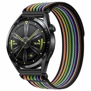 BStrap Velcro Nylon remienok na Samsung Gear S3, black rainbow (SSG029C03) vyobraziť