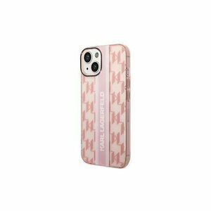 Puzdro Karl Lagerfeld iPhone 14 Plus KLHCP14MHKLSPCP pink HC Mono Vertical Stripe vyobraziť