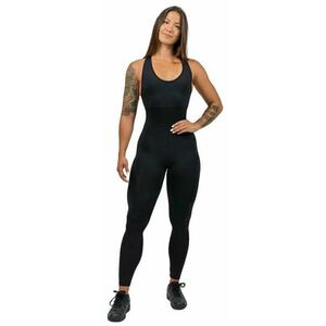 Nebbia One-Piece Workout Jumpsuit Gym Rat Black XS Fitness nohavice vyobraziť