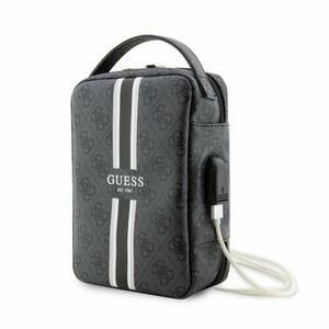 Cestovná mini taška Guess PU 4G Printed Stripes, univerzálna - čierna vyobraziť