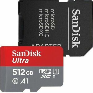 SanDisk Ultra/micro SDXC/512GB/150MBps/UHS-I U1 / Class 10/+ Adaptér vyobraziť