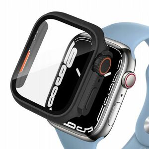 Tech-Protect Defense 360 puzdro na Apple Watch 4/5/6/SE 44mm, čierne/oranžové vyobraziť