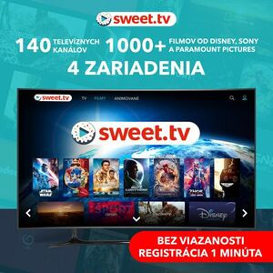 SWEET.TV, 12 MESACNE PREDPLATNE, PREMIOVY BALIK L, 144 STANIC vyobraziť