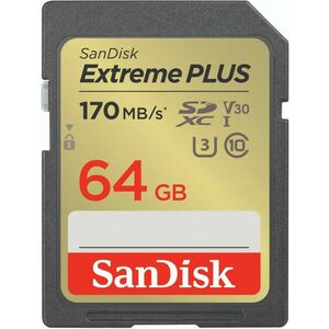 SanDisk SDXC karta 64 GB Extreme PLUS (200 MB/s Class 10, UHS-I U3 V30) vyobraziť