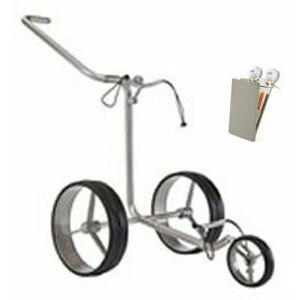 Jucad Junior Steel 3-Wheel SET Silver Manuálny golfový vozík vyobraziť