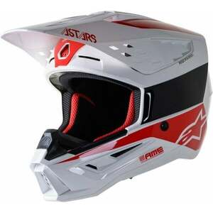 Alpinestars S-M5 Bond Helmet White/Red Glossy XL Prilba vyobraziť