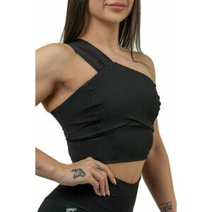 Nebbia High Support Sports Bra INTENSE Asymmetric Black M Fitness bielizeň vyobraziť