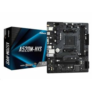 ASRock MB Sc AM4 A520-HVS, AMD A520, 2xDDR4, HDMI vyobraziť