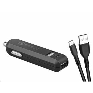 AVACOM CarMAX 2 nabíjačka do auta 2x Qualcomm Quick Charge 2.0, čierna farba (micro USB kábel) vyobraziť