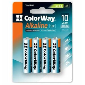 Colorway alkalická batéria AA/ 1.5V/ 4ks v balení/ Blister vyobraziť
